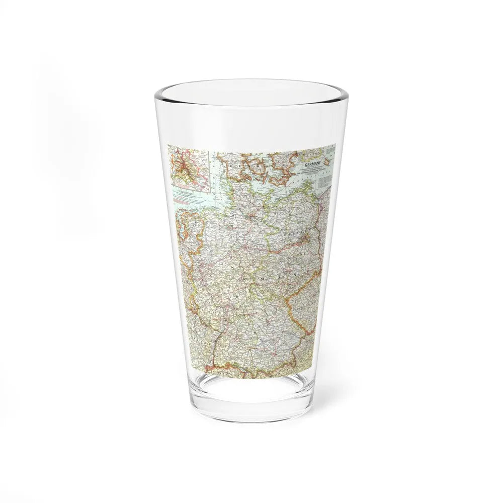 Germany (1959) (Map) Pint Glass 16oz-16oz-Go Mug Yourself