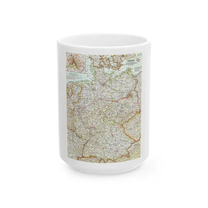Germany (1959) (Map) White Coffee Mug 15oz - Go Mug Yourself