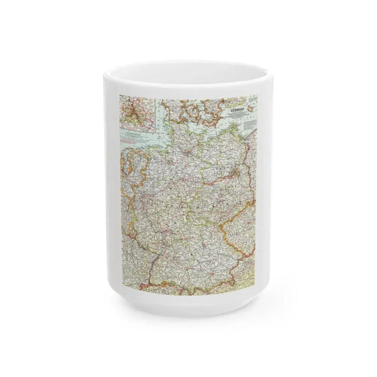 Germany (1959) (Map) White Coffee Mug 15oz - Go Mug Yourself