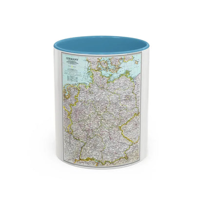 Germany (1991) (Map) Accent Coffee Mug 11oz Light Blue - Go Mug Yourself