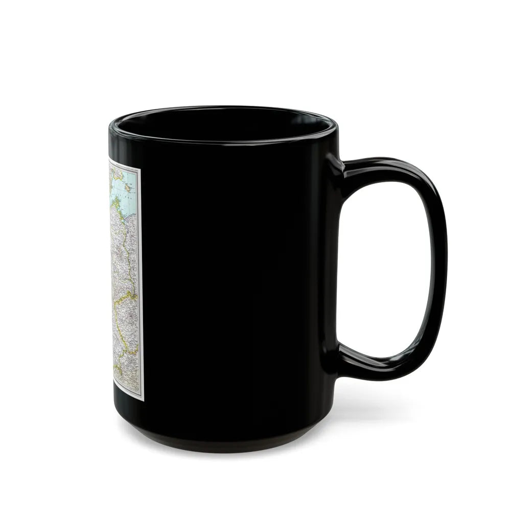 Germany (1991) (Map) Black Coffee Mug-Go Mug Yourself