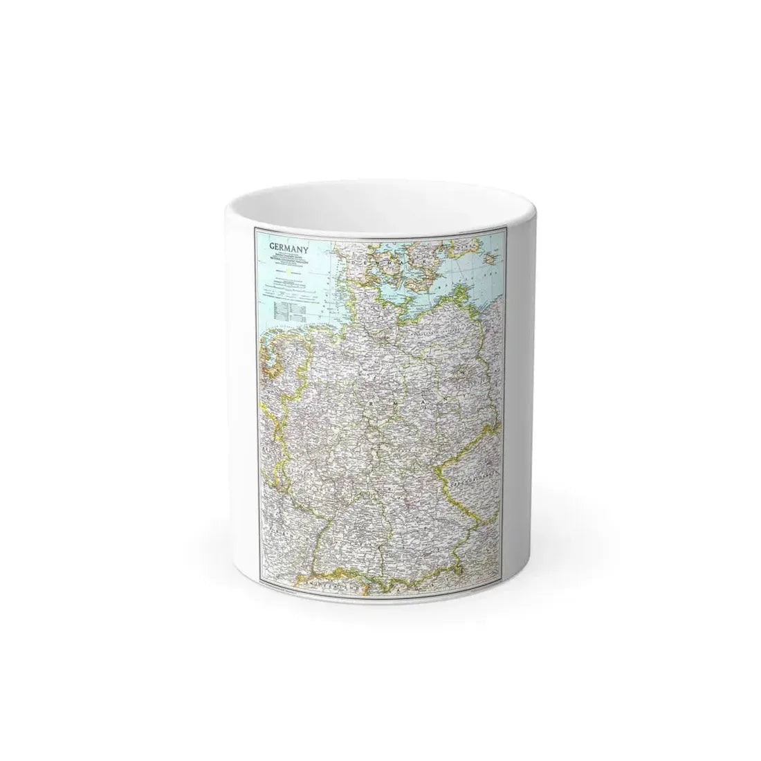 Germany (1991) (Map) Color Changing Mug 11oz - Go Mug Yourself