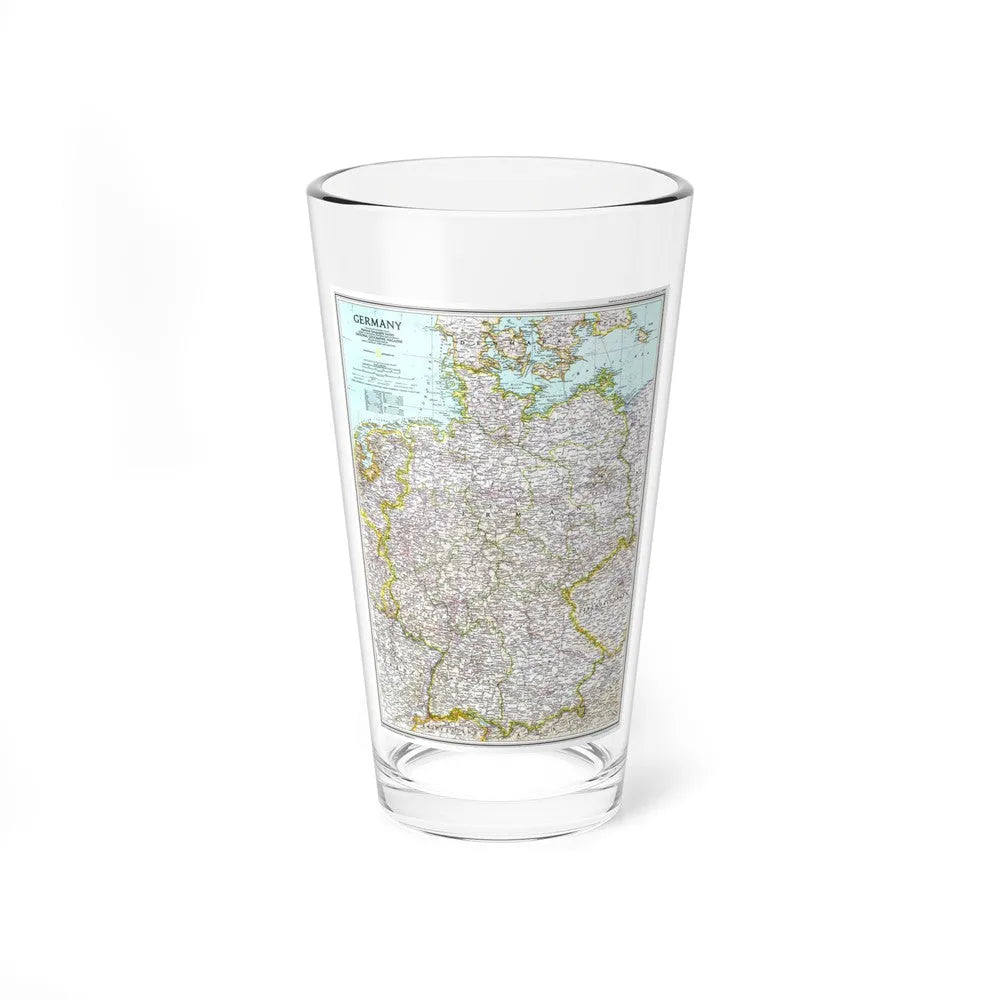 Germany (1991) (Map) Pint Glass 16oz-16oz-Go Mug Yourself