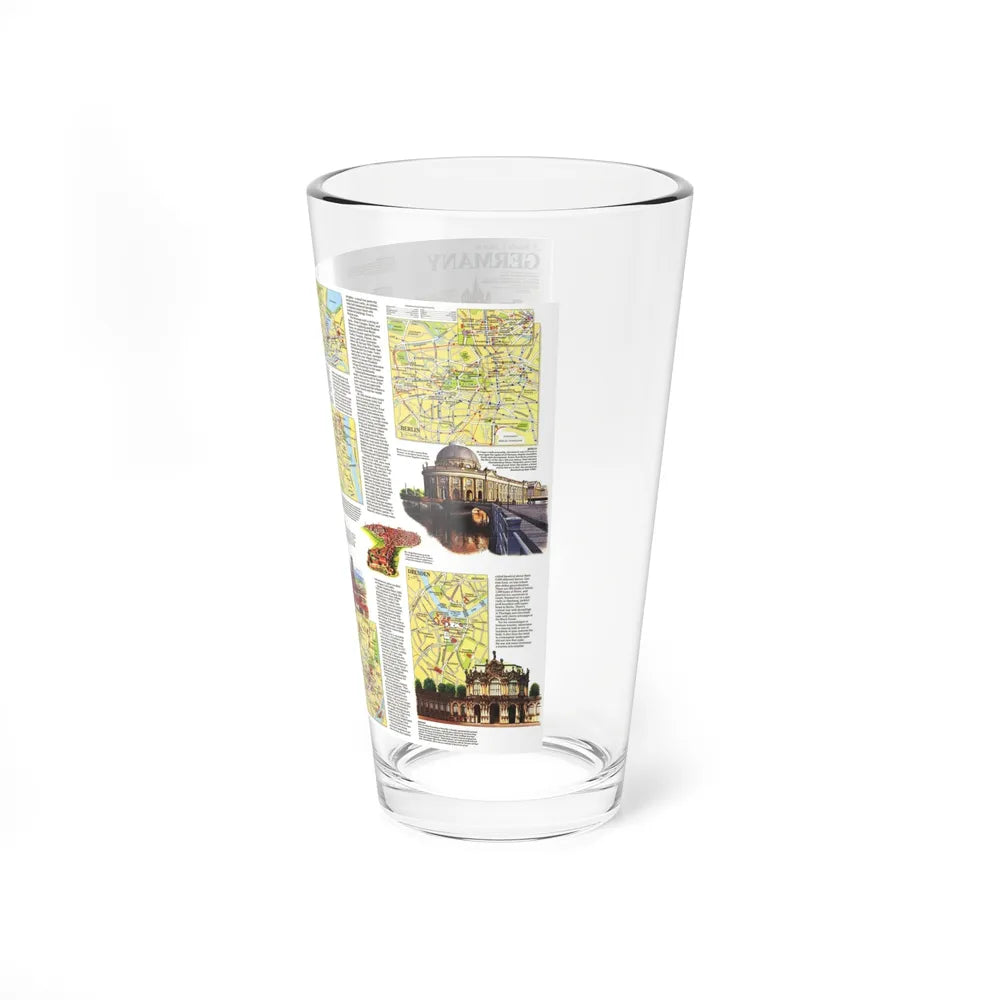 Germany - A Traveller's Map (1991) (Map) Pint Glass 16oz-Go Mug Yourself