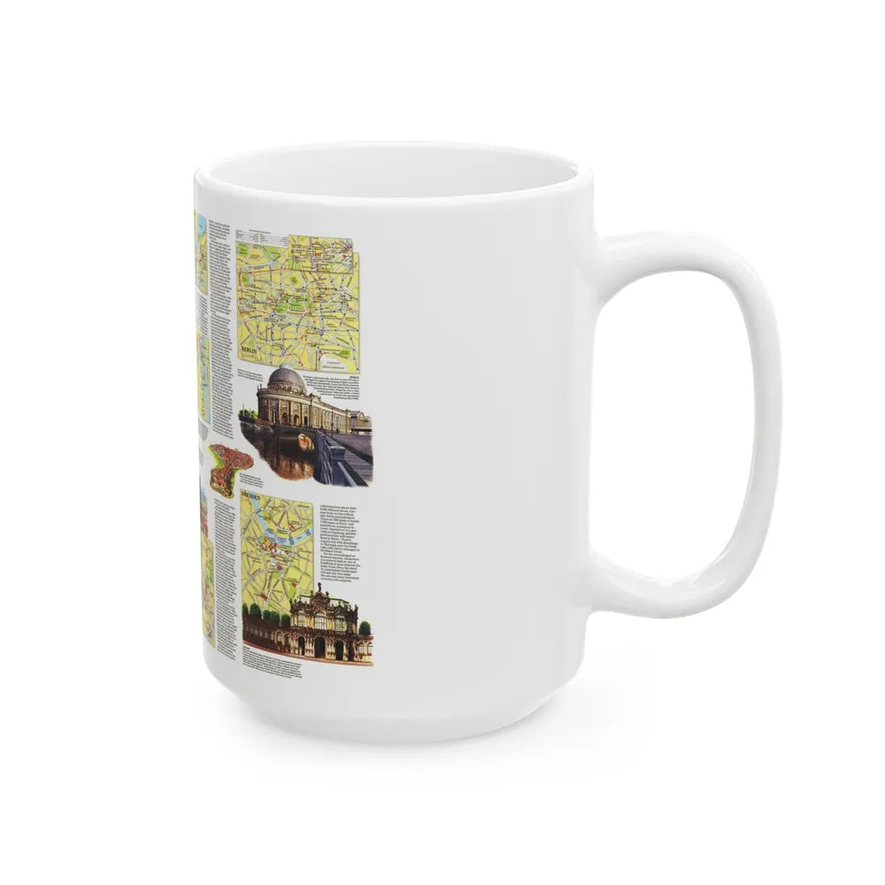 Germany - A Traveller's Map (1991) (Map) White Coffee Mug-Go Mug Yourself