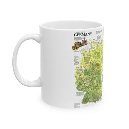 Germany - A Traveller's Map (1991) (Map) White Coffee Mug-Go Mug Yourself