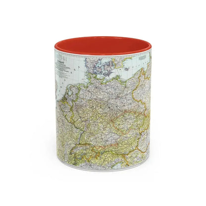 Germany and its Approaches (1944) (Map) Accent Coffee Mug 11oz Red - Go Mug Yourself