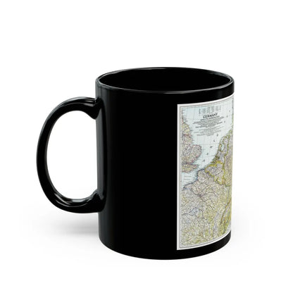 Germany and its Approaches (1944) (Map) Black Coffee Mug-Go Mug Yourself