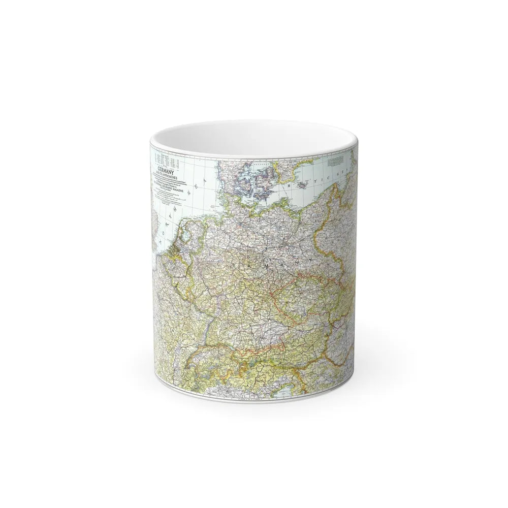 Germany and its Approaches (1944) (Map) Color Changing Mug 11oz-11oz-Go Mug Yourself