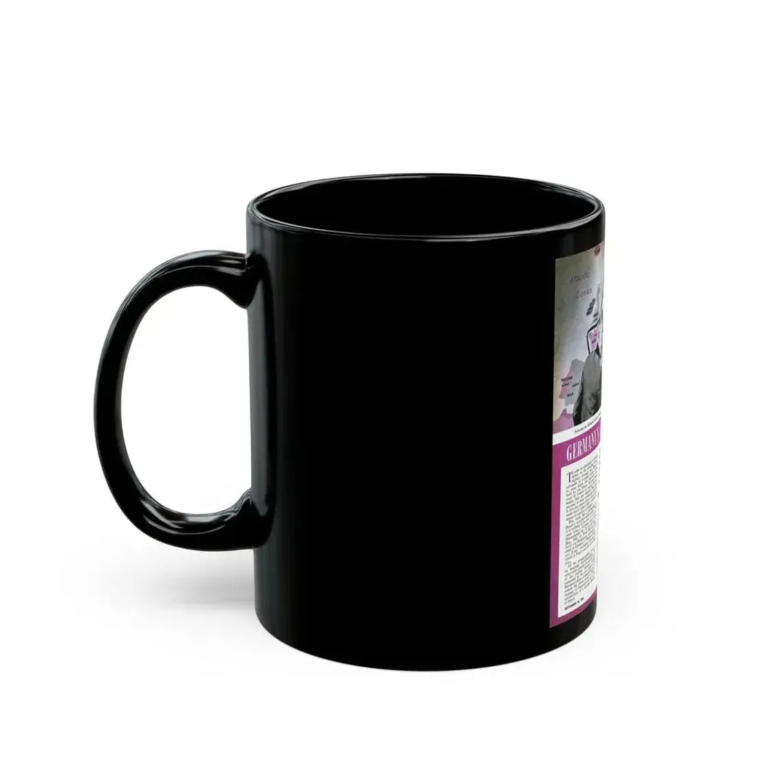 Germany's Strategy of Defeat, Liberty, September 18, 1943 - Black Coffee Mug - Go Mug Yourself