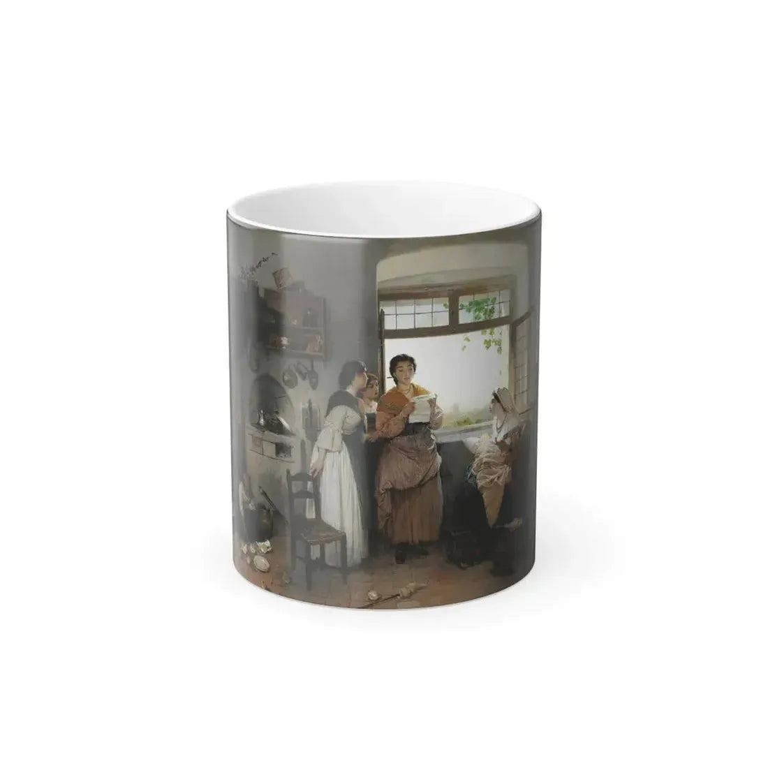 Gerolamo Induno (1827-1890) Roman Women - Oil on Canvas 1864 - Color Changing Mug 11oz 11oz - Go Mug Yourself