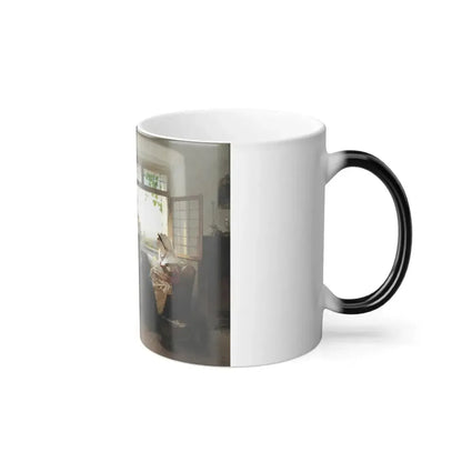 Gerolamo Induno (1827-1890) Roman Women - Oil on Canvas 1864 - Color Changing Mug 11oz - Go Mug Yourself