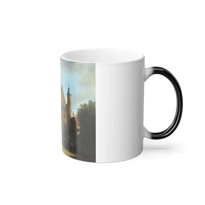 Gerrit Adriaensz Berckheyde (1638-1698) A view of the Binnenhog in the Hague with the Ridderzaal - Oil -0 - Color Changing Mug 11oz - Go Mug Yourself