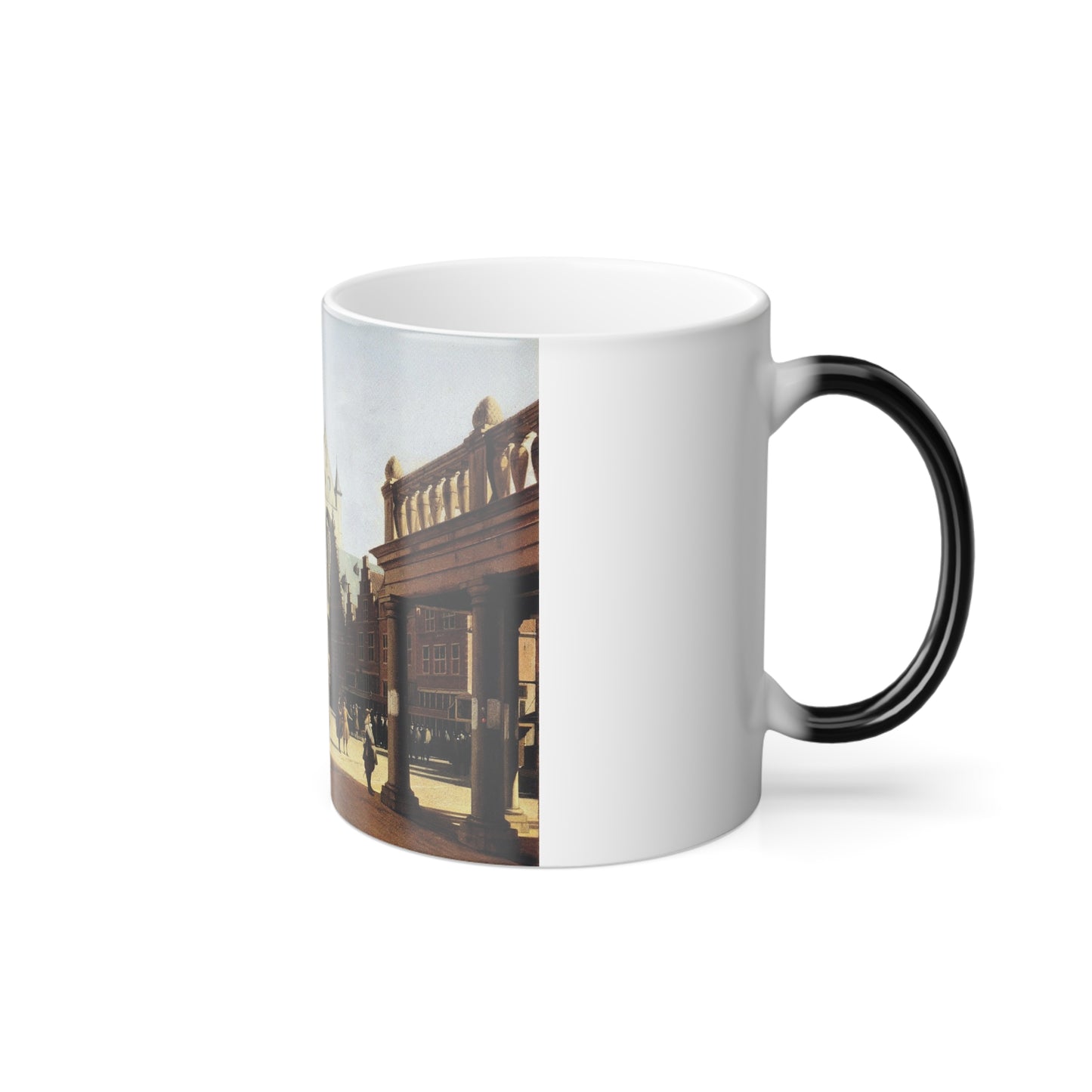 Gerrit Adriaensz Berckheyde (1638-1698) the marketplace and church at haarlem - 1674 - Color Changing Mug 11oz-Go Mug Yourself