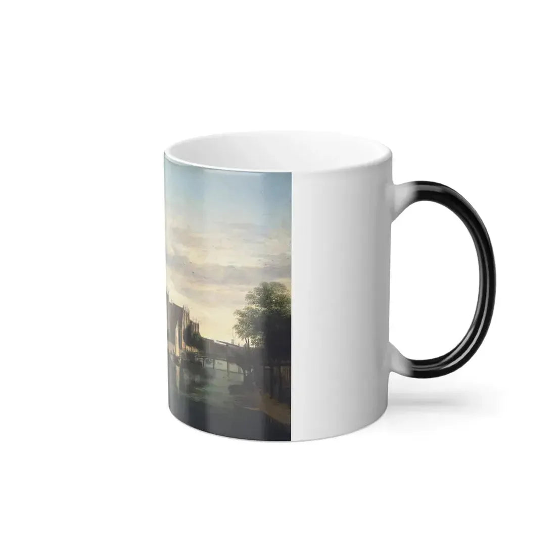 Gerrit Adriaensz Berckheyde (1638-1698) the weigh-house and crane on the spaarne at haarlem - c1670 - c-0 - Color Changing Mug 11oz - Go Mug Yourself