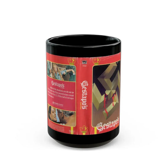 GESTAPO'S LAST ORGY VIDEO NASTY (VHS COVER) - Black Coffee Mug 15oz - Go Mug Yourself