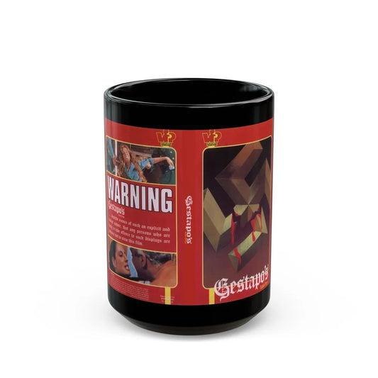 GESTAPOS (VHS COVER) - Black Coffee Mug-15oz-Go Mug Yourself