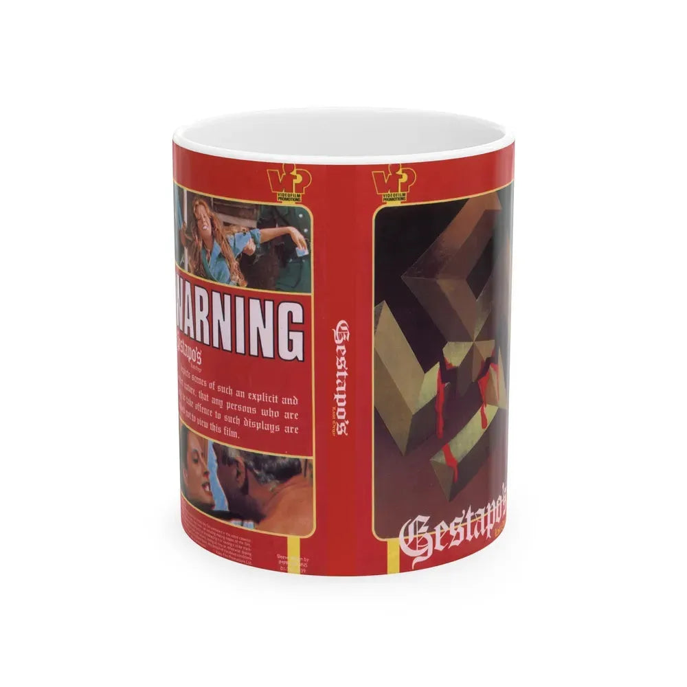 GESTAPOS (VHS COVER) - White Coffee Mug 11oz - Go Mug Yourself
