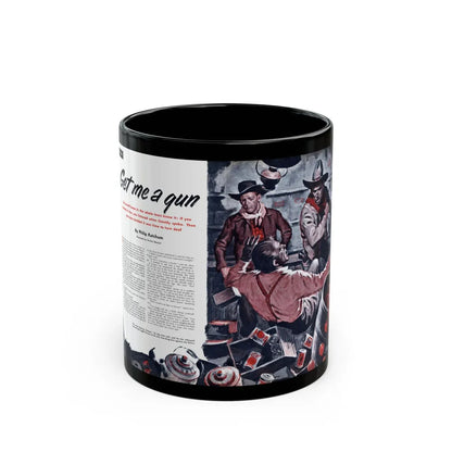 Get Me a Gun, Cavalier magazine, January 1953 - Black Coffee Mug-11oz-Go Mug Yourself