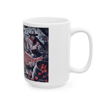 Get Me a Gun, Cavalier magazine, January 1953 - White Coffee Mug - Go Mug Yourself