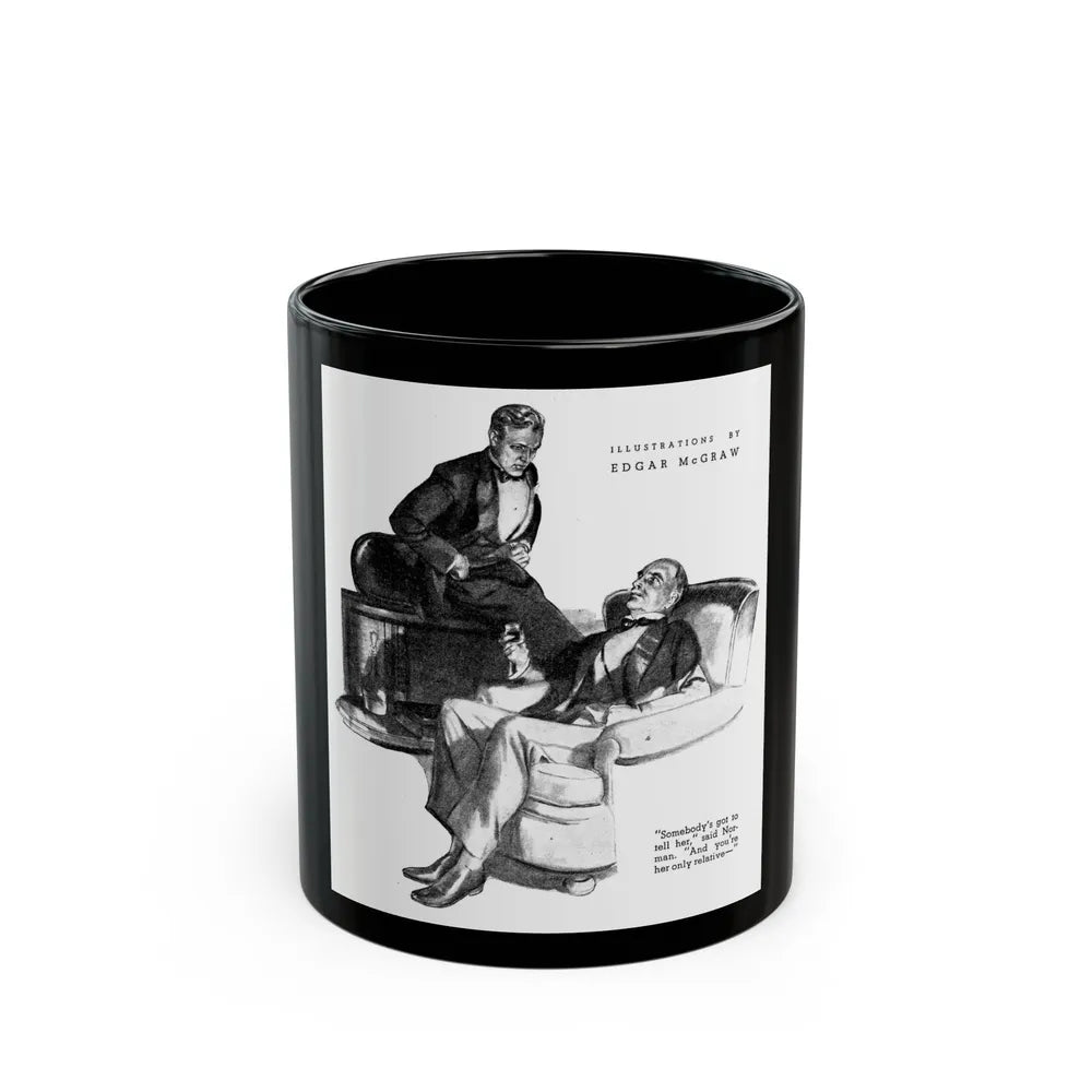 Getaway Money (2), Liberty magazine, February 2, 1935 - Black Coffee Mug-11oz-Go Mug Yourself