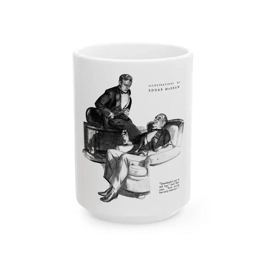 Getaway Money (2), Liberty magazine, February 2, 1935 - White Coffee Mug 15oz - Go Mug Yourself