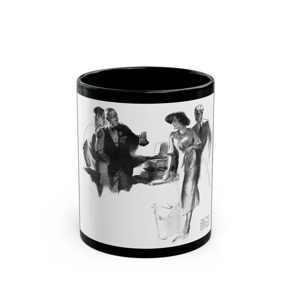 Getaway Money, Liberty magazine, February 16, 1935 - Black Coffee Mug 11oz - Go Mug Yourself