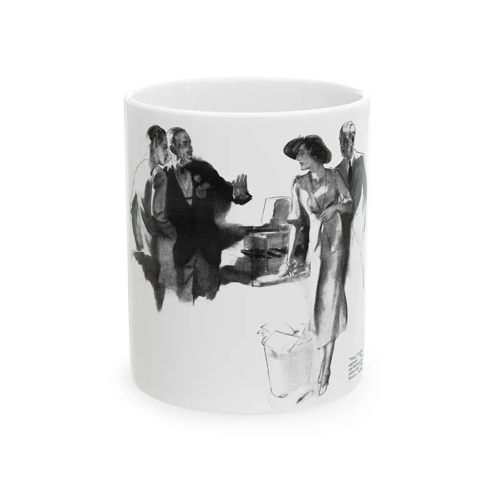 Getaway Money, Liberty magazine, February 16, 1935 - White Coffee Mug 11oz - Go Mug Yourself