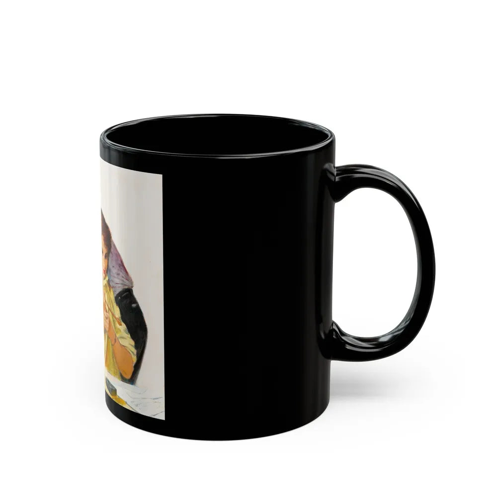 Getting Ready for a Night on the Town - Black Coffee Mug-Go Mug Yourself