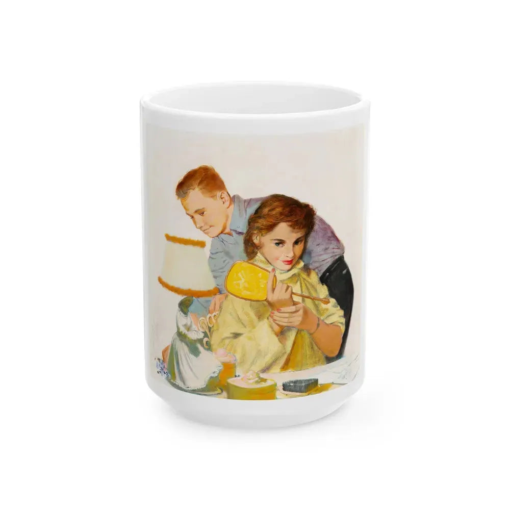 Getting Ready for a Night on the Town - White Coffee Mug 15oz - Go Mug Yourself