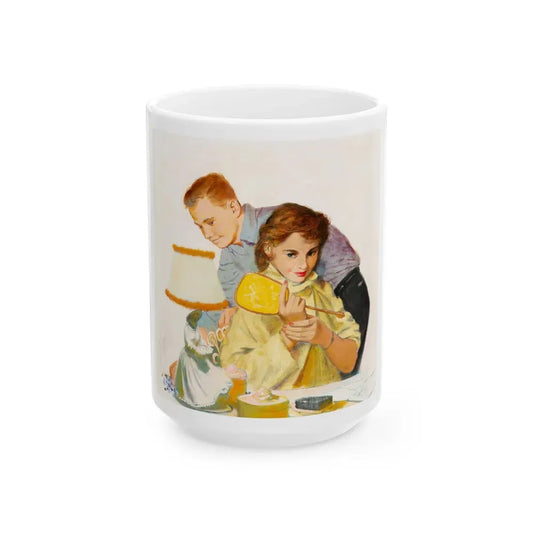 Getting Ready for a Night on the Town - White Coffee Mug 15oz - Go Mug Yourself