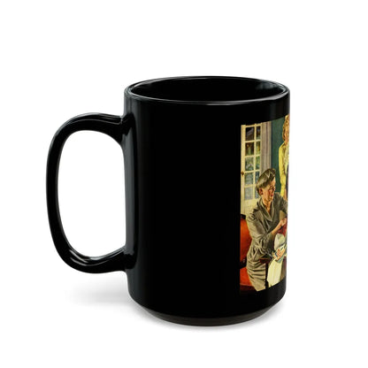 Getting Ready For Christmas, 1948 - Black Coffee Mug-Go Mug Yourself