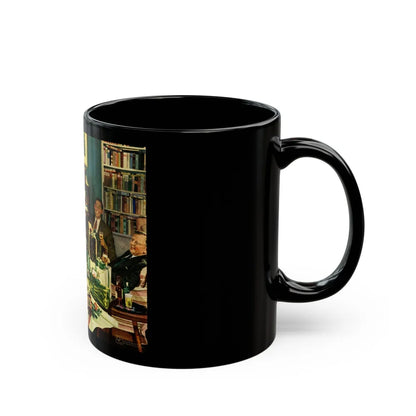 Getting Ready For Christmas, 1948 - Black Coffee Mug-Go Mug Yourself