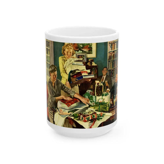 Getting Ready For Christmas, 1948 - White Coffee Mug 15oz - Go Mug Yourself