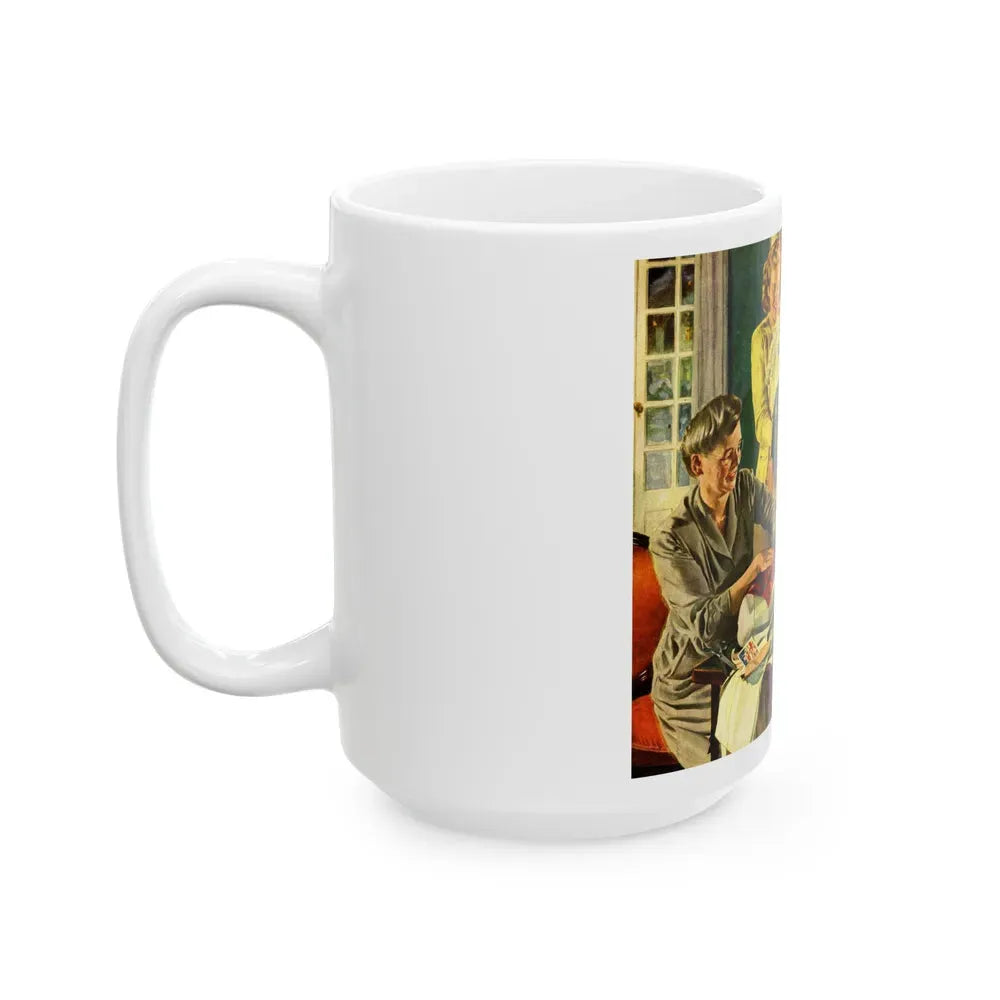 Getting Ready For Christmas, 1948 - White Coffee Mug - Go Mug Yourself