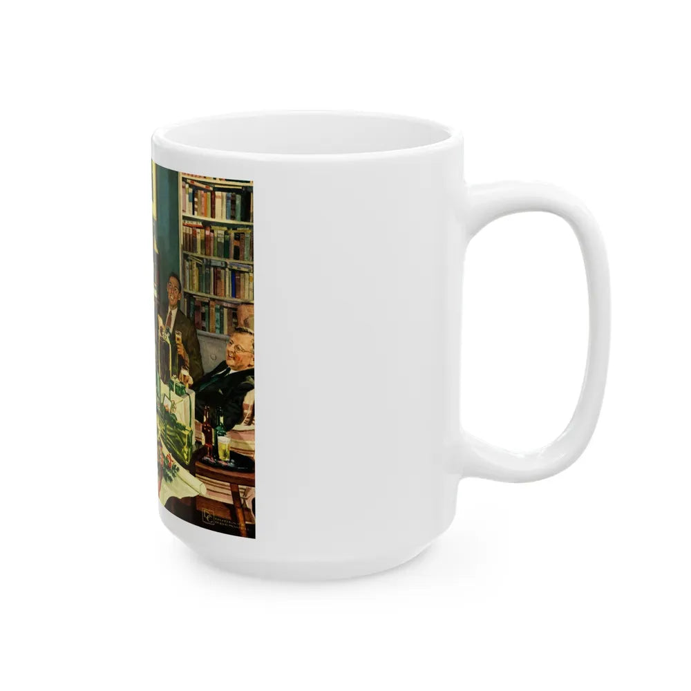 Getting Ready For Christmas, 1948 - White Coffee Mug-Go Mug Yourself