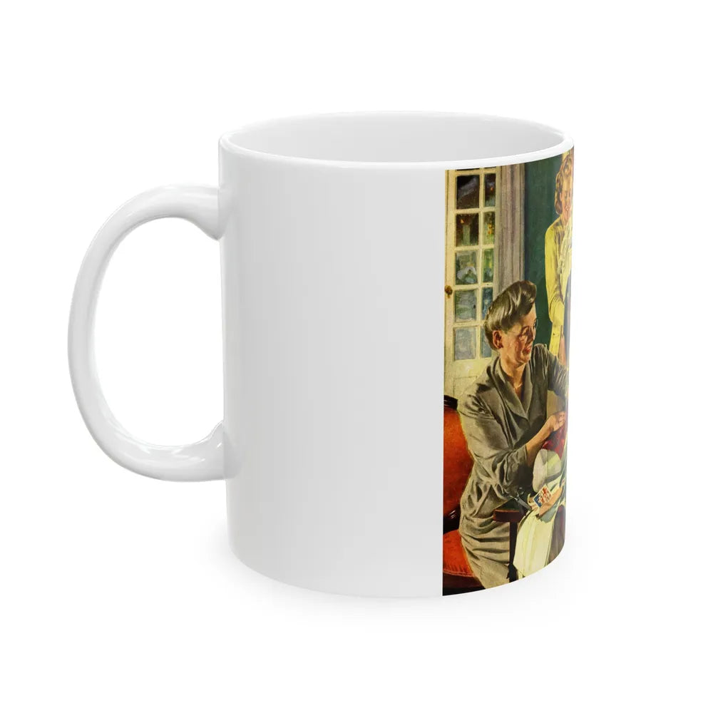 Getting Ready For Christmas, 1948 - White Coffee Mug-Go Mug Yourself