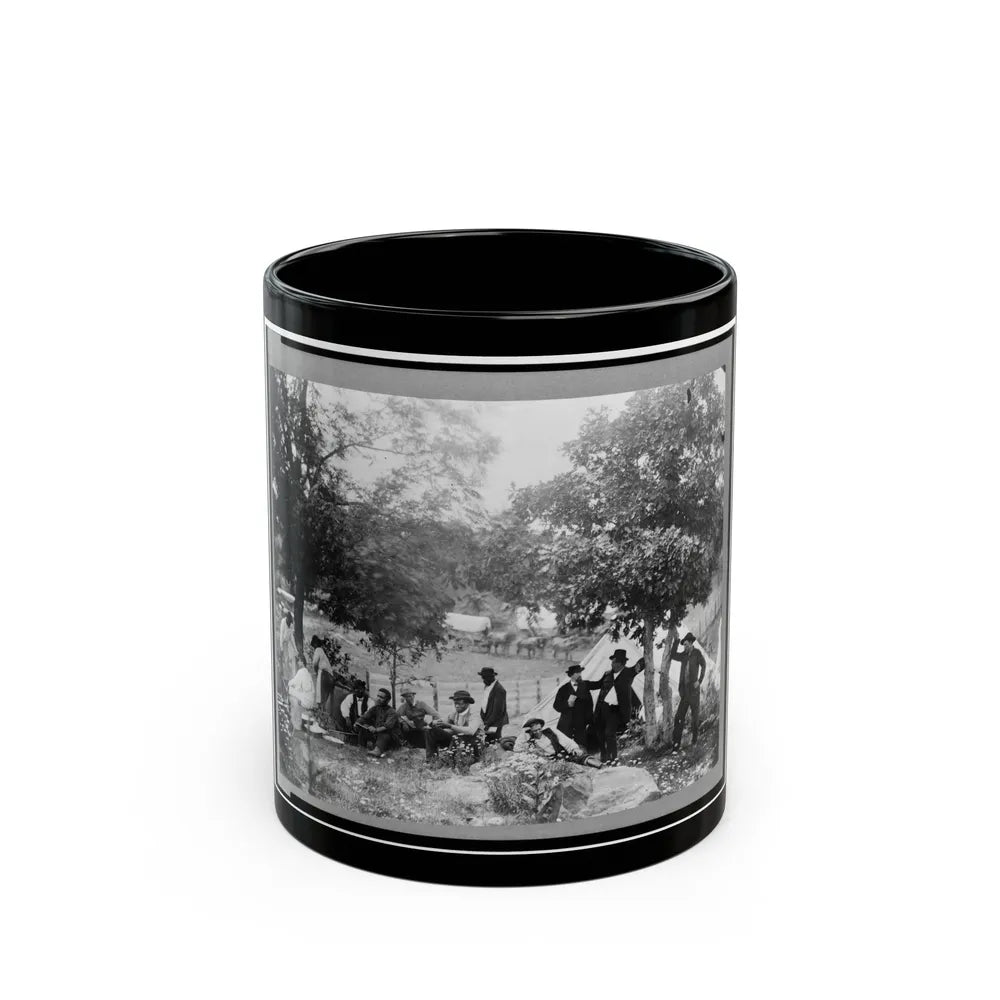 Gettysburg Camp Of Captain Huft (U.S. Civil War) Black Coffee Mug-11oz-Go Mug Yourself