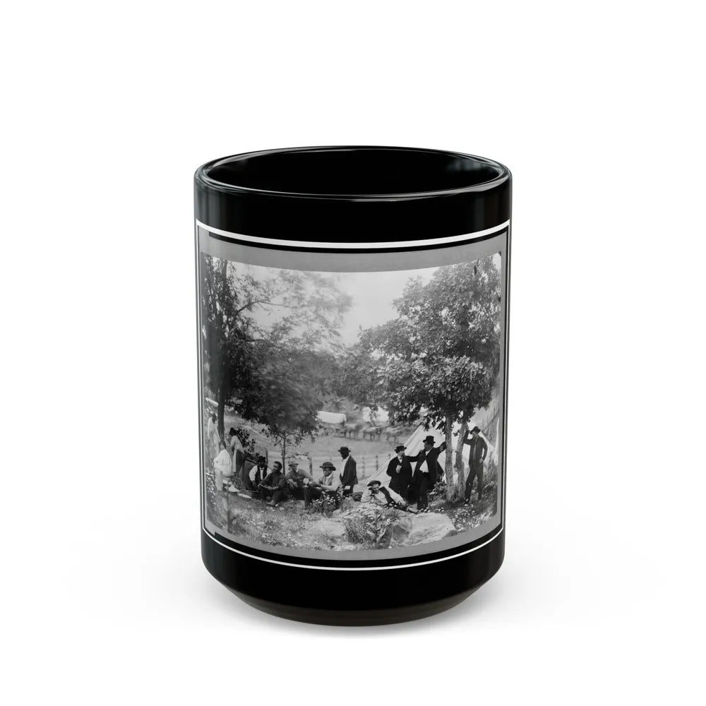 Gettysburg Camp Of Captain Huft (U.S. Civil War) Black Coffee Mug-15oz-Go Mug Yourself