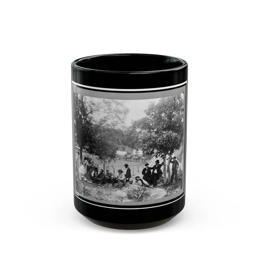 Gettysburg Camp Of Captain Huft (U.S. Civil War) Black Coffee Mug-15oz-Go Mug Yourself