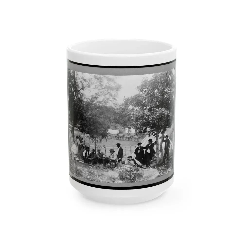 Gettysburg Camp Of Captain Huft (U.S. Civil War) White Coffee Mug 15oz - Go Mug Yourself
