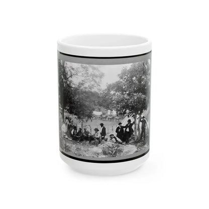 Gettysburg Camp Of Captain Huft (U.S. Civil War) White Coffee Mug 15oz - Go Mug Yourself