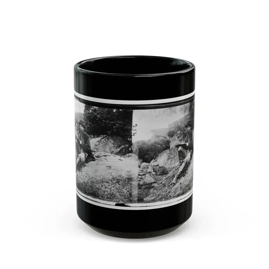 Gettysburg, Pa. Alfred R. Waud, Artist Of Harper's Weekly, Sketching On Battlefield (U.S. Civil War) Black Coffee Mug 15oz - Go Mug Yourself