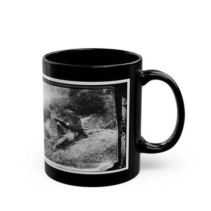 Gettysburg, Pa. Alfred R. Waud, Artist Of Harper's Weekly, Sketching On Battlefield (U.S. Civil War) Black Coffee Mug - Go Mug Yourself