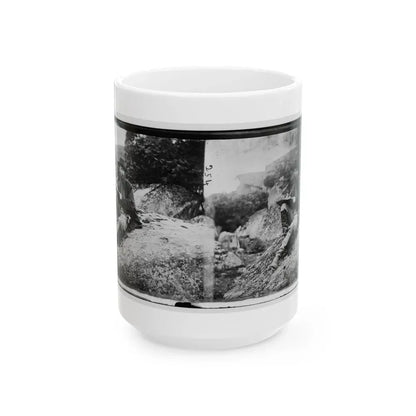 Gettysburg, Pa. Alfred R. Waud, Artist Of Harper's Weekly, Sketching On Battlefield (U.S. Civil War) White Coffee Mug 15oz - Go Mug Yourself