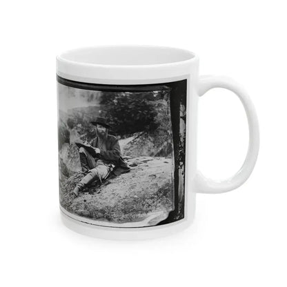 Gettysburg, Pa. Alfred R. Waud, Artist Of Harper's Weekly, Sketching On Battlefield (U.S. Civil War) White Coffee Mug - Go Mug Yourself