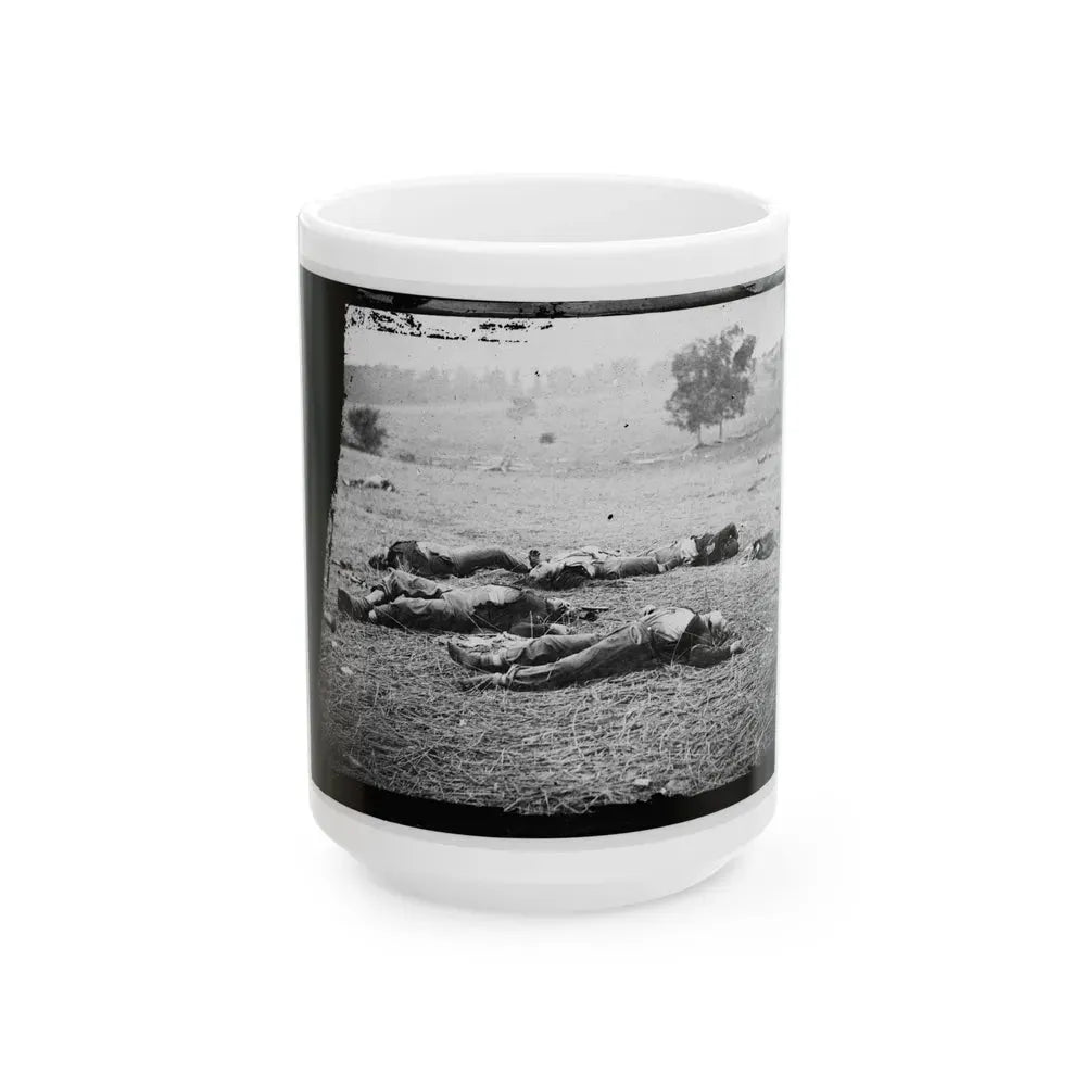Gettysburg, Pa. Bodies Of Federal Soldiers, Killed On July 1, Near The Mcpherson Woods (U.S. Civil War) White Coffee Mug 15oz - Go Mug Yourself