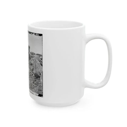 Gettysburg, Pa. Breastworks On Left Wing Of The Federal Line (U.S. Civil War) White Coffee Mug - Go Mug Yourself