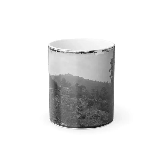 Gettysburg, Pa. Breastworks on Little Round Top; Round Top in Distance (U.S. Civil War) Color Changing Coffee Mug 11oz Default Title 11oz - Go Mug Yourself