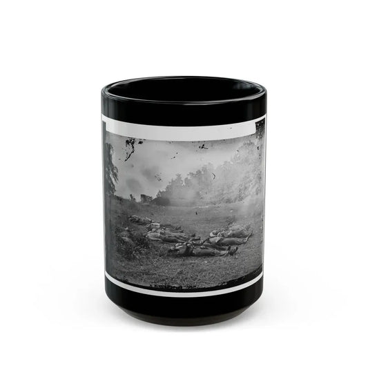 Gettysburg, Pa. Confederate Dead At The Edge Of The Rose Woods, July 5, 1863 (U.S. Civil War) Black Coffee Mug 15oz - Go Mug Yourself